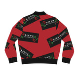 LXVI "Red Rose Drip" All-Over Print— Women Bomber Jacket