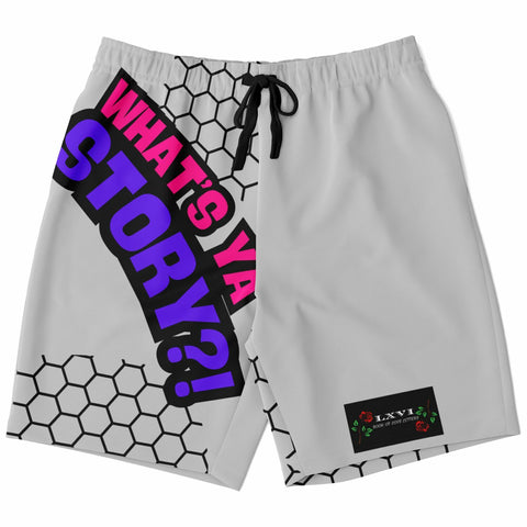 LXVI "Bee Hive" Fashion Long Shorts - AOP
