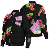 Dope Blacc Gummies Baseball Jacket - AOP
