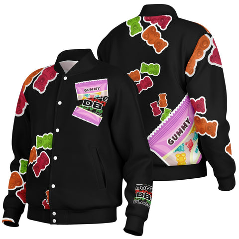 Dope Blacc Gummies Baseball Jacket - AOP