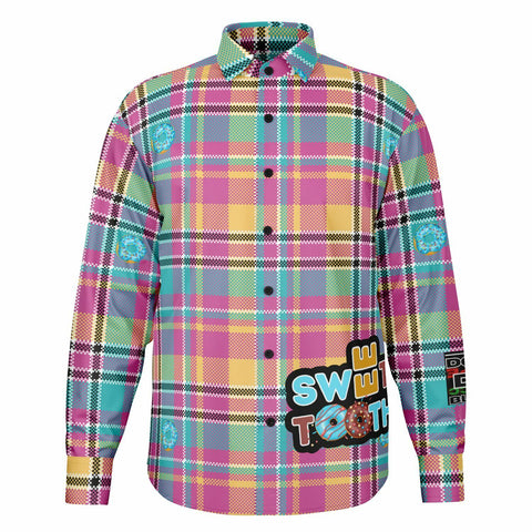 DOPE BLACC "Sweet-Tooth" Long Sleeve Button Down Shirt - AOP