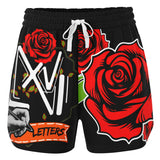 LXVI "Rose Fall" Fashion Loose Shorts - AOP