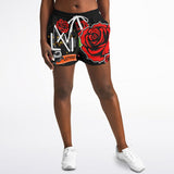 LXVI "Rose Fall" Fashion Loose Shorts - AOP