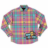 DOPE BLACC "Sweet-Tooth" Long Sleeve Button Down Shirt - AOP