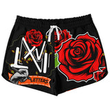 LXVI "Rose Fall" Fashion Loose Shorts - AOP