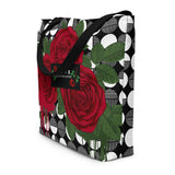 LXVI DripRose All-Over Print Large Tote Bag