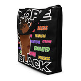 LXVI Dope Black 1 All-Over Print Large Tote Bag