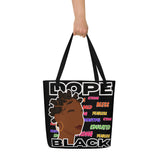 LXVI Dope Black 1 All-Over Print Large Tote Bag
