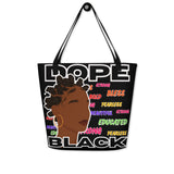 LXVI Dope Black 1 All-Over Print Large Tote Bag
