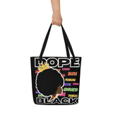 LXVI Dope Black 3 All-Over Print Large Tote Bag