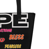 LXVI Dope Black 1 All-Over Print Large Tote Bag
