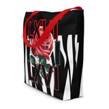 LXVI Stamp All-Over Print Large Tote Bag