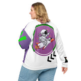 LXVI Visitor Unisex Bomber Jacket(Purple/Lime)