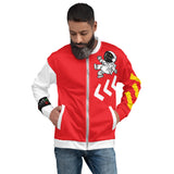 LXVI Visitor Unisex Bomber Jacket(Yellow/Red)