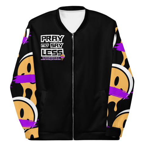 LXVI Say Less Unisex Bomber Jacket(Purple)