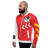 LXVI Visitor Unisex Bomber Jacket(Yellow/Red)