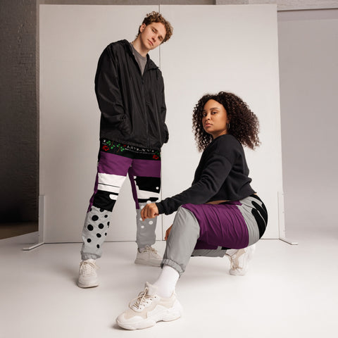 LXVI Jungle Print Unisex track pants(Grape)