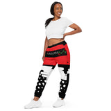 LXVI Jungle Print Unisex track pants(Red/Black)