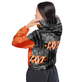 LXVI Graphix Women’s cropped windbreaker(Orange)