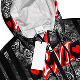 LXVI Graphix Women’s cropped windbreaker(Red)