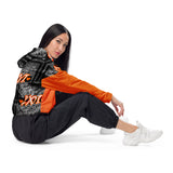 LXVI Graphix Women’s cropped windbreaker(Orange)