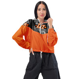 LXVI Graphix Women’s cropped windbreaker(Orange)