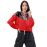 LXVI Graphix Women’s cropped windbreaker(Red)