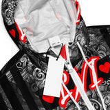 LXVI Graphix Women’s cropped windbreaker(Red)