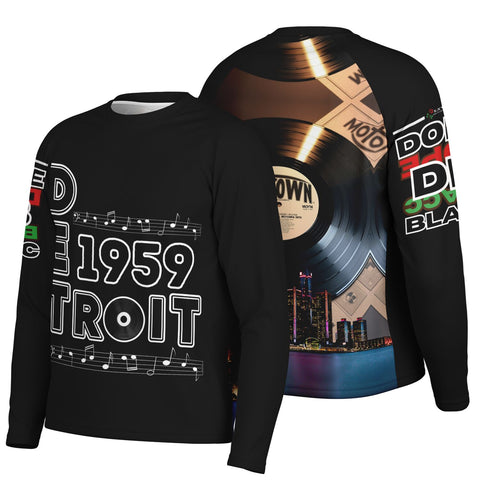 DOPE BLACC "Motown" Men's Long Sleeve Performance Shirt - AOP