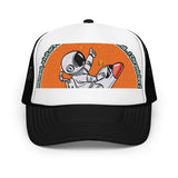 LXVI Visitor Foam trucker hat(Teal/Orange)