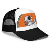 LXVI Visitor Foam trucker hat(Teal/Orange)