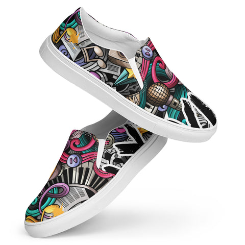 LXVI Graffiti Men’s slip-on canvas shoes
