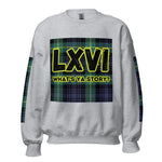 LXVI Plaid-Tri Unisex Sweatshirt