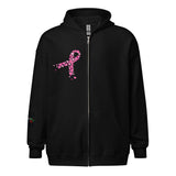 LXVI Pink heavy blend zip hoodie**Breast Cancer Awareness