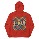 LXVI Plaid Unisex lightweight zip up windbreaker