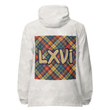 LXVI Plaid Unisex lightweight zip up windbreaker