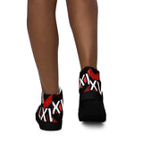 LXVI Logo Red Women’s high top canvas shoes