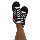 LXVI Logo Red Women’s high top canvas shoes