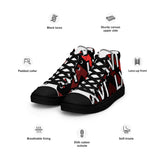 LXVI Logo Red Women’s high top canvas shoes