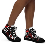 LXVI Logo Red Women’s high top canvas shoes