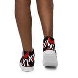 LXVI Logo Red Women’s high top canvas shoes