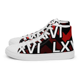 LXVI Logo Red Women’s high top canvas shoes