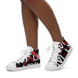 LXVI Logo Red Women’s high top canvas shoes