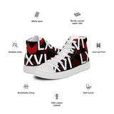 LXVI Logo Red Women’s high top canvas shoes
