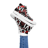 LXVI Logo Red Women’s high top canvas shoes