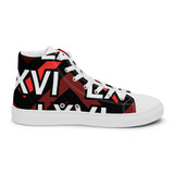 LXVI Logo Red Women’s high top canvas shoes