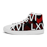 LXVI Logo Red Women’s high top canvas shoes