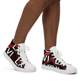 LXVI Logo Red Women’s high top canvas shoes