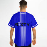 LXVI Strip Baseball Jersey (Blue -White-Black)