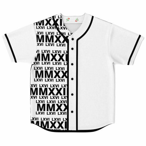 LXVI Pana Baseball Jersey (White N Black)